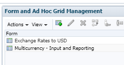 Form and Ad Hoc Grid Management
